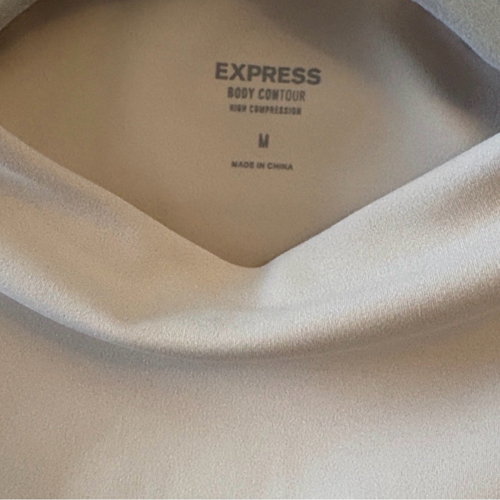 Express Cream Sleeveless Mock Neck Tank - Picture 2 of 3